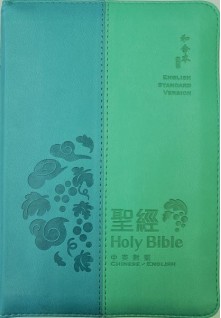 和合本2010 / 英文標準版湖水綠色拉鍊聖經